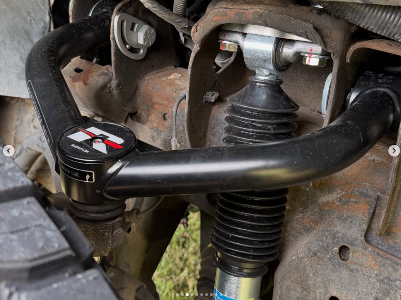 Upper control arm detail on the GMC build