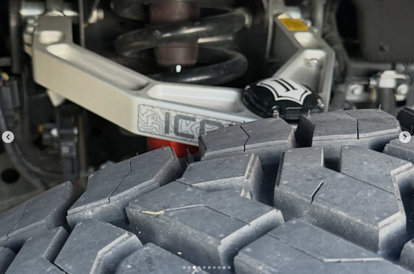 Suspension detail on the featured Ford Raptor