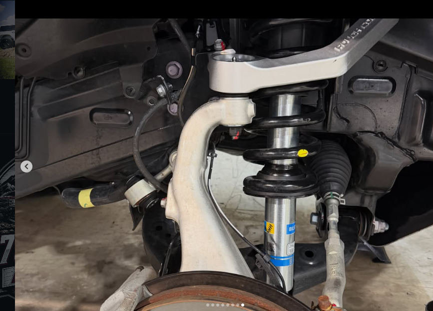 Bilstein front suspension on the Tacoma