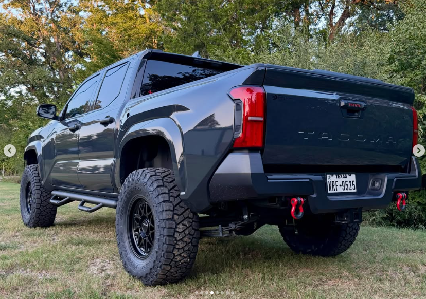 Low rear view of the Tacoma
