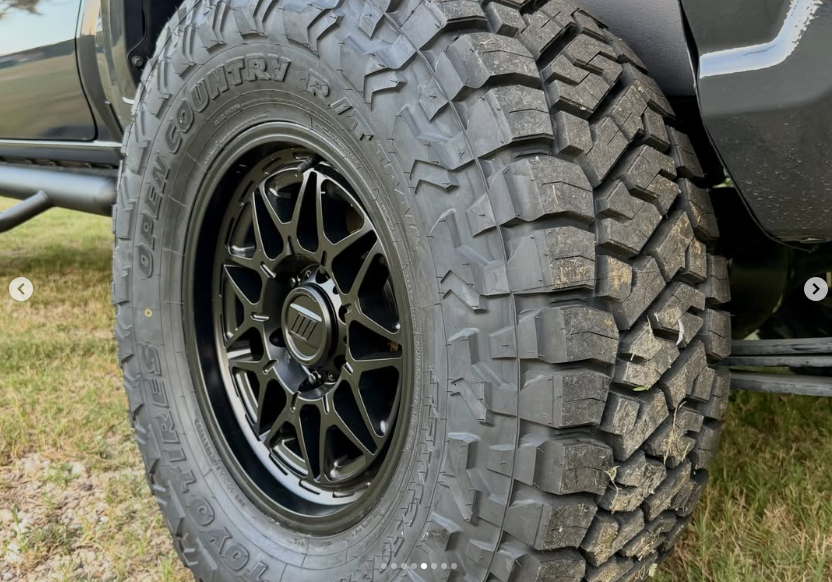 Toyo Open Country tire and Pro Comp wheel on a Tacoma